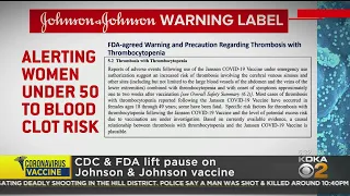 CDC, FDA Lift Johnson & Johnson COVID-19 Vaccine Pause