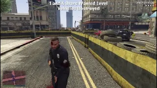 GTA V Director Mode how to Vehicles Destroyed e 4 Stars Wanted Level.