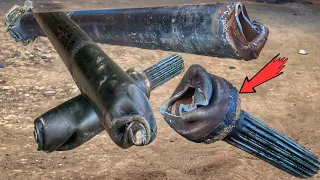 How to repair a broken truck driveshaft joint to a stronger joint than before