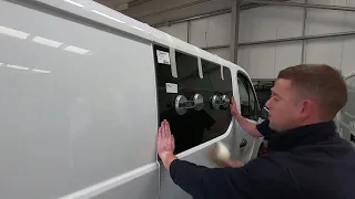 Side Window Installation On A Vauxhall Vivaro SWB.