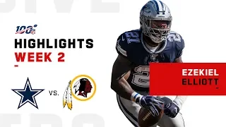 Ezekiel Elliott Runs Over Washington for 111 Yds & 1 TD | NFL 2019 Highlights