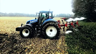 Plowing 2020 #2 - New Holland T5.95 with VogelNoot M950