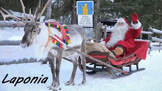 Papá Noel y renos 🦌🎅 mensaje de Santa Claus y salida para la noche de Navidad desde Finlandia