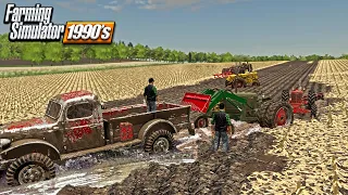 1950's MUDDY MESS IN PLOWING ( ROLEPLAY) FARMING SIMULATOR 19