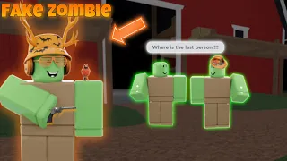I Pretended To Be A Fake Zombie In Murder Mystery 2 Infection Mode!!😳 #mm2 #roblox