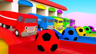 Bingo Song + Wheels On the Bus - Giant Truck and soccer balls - Nursery Rhymes & Kids Songs