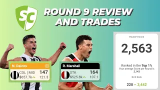 AFL SUPERCOACH 2024 - Round 9 Review and Trades - TOP 1% ROUND SCORE