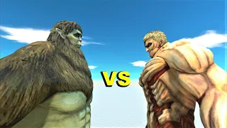 Beast titan vs armored titan 5 round no cut animal revolt battle simulator