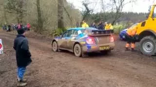 WRC Subaru Impreza launch. Wyedean Rally 2015 Mailscot SS8