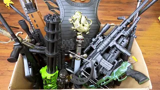 Giant Box of Toy Guns and Weapons! Realistic Automatic Rifles and Various Weapons