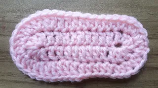 Guide to Crochet shoe sole 6-9 months / Crochet Baby Shoe Sole