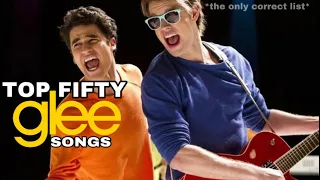 the best list of top 50 glee songs