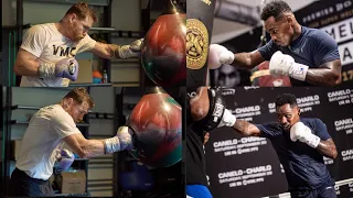 Canelo Alvarez & Jermell Charlo SPEED & POWER Side by Side Comparison Training ahead of their Fight