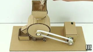 How To Make Mini Flour Mill Machine from Cardboard science project
