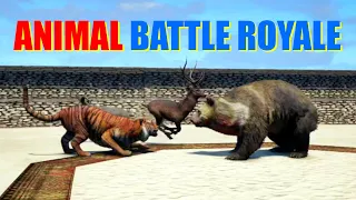 Far Cry 4 Animal Fight Battle Royale - Tiger vs Bear vs Prey Deathmatch Battles (Custom Map Editor)