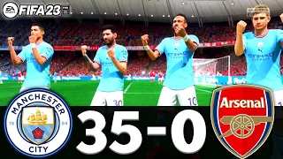 FIFA 23 - MESSI, RONALDO, MBAPPE, NEYMAR, ALL STARS | MANCHESTER CITY 35-0 ARSENAL | 4K