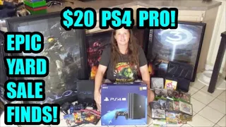 EPIC GAME FINDS! $20 PS4 PRO! Garage Sale & Pawn Shop Live Hunting Pickups  | Scottsquatch