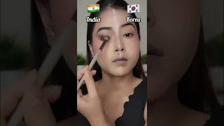 🇮🇳Indian Vs 🇰🇷Korean Makeup Challenge🤩| #shorts | SUGAR Cosmetics