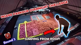 WE SPENT THE NIGHT IN AN INSANE TRAMPOLINE PARK! *Illegally*