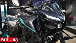 Yamaha MT - 03 Midnight Cyan  The Ultimate Naked Bike Review 🔥||  The Dark Side Of Japan