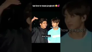 Tae love to tease Jk😅😁😂 tae please beware of double bunny😅😂#kookv #taekook #vkook