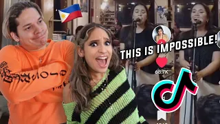 She's CRACKED! Latinos react to Filipino VIBRATO Singing Challenge