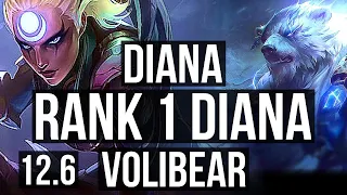 DIANA vs VOLI (JNG) | Rank 1 Diana, Rank 3, 7/1/6 | EUW Challenger | 12.6