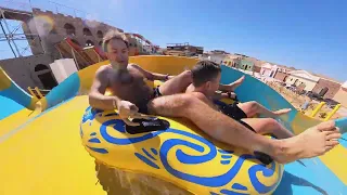 Water slides, Amarina Jannah Aquapark, Egypt, January 2024