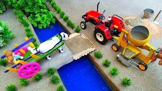 Top diy tractor making mini Concrete bridge #16 | diy tractor | water pump | @KeepVilla|DongAnh mini