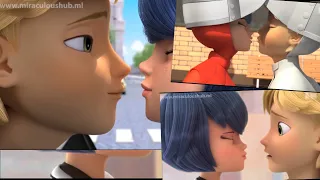 Kagami literally trying to kiss Adrien for a few seconds straight