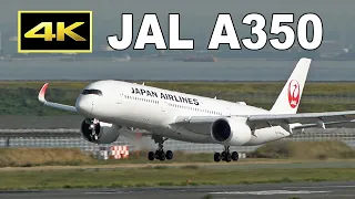 [4K] JAL Airbus A350-900 at Tokyo Haneda Airport / 羽田空港