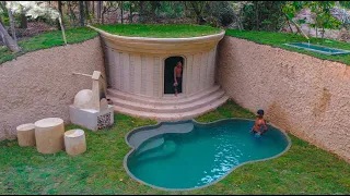 65Days Days Building A Modern Underground Hut With A Grass Roof And A Swimming Pool