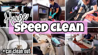 *HUGE* MESSY HOUSE DEEP CLEAN + TRASHED CAR | SPEED CLEAN WITH ME | CLEANING MOTIVATION