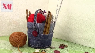 Джинсовый органайзер/ DIY Organizer.  ХоббиМаркет