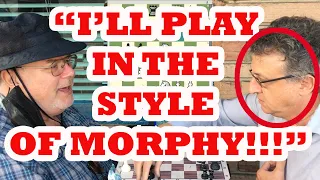 New Hustler Plays In The Style Of Paul Morphy! (Legendary Attacker) Morphy Bob vs The Great Carlini