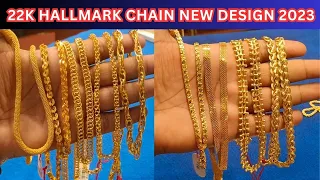 From 2.7 Gram New Hallmark Gold Chain Designs With Price || 22ct Light Weight Gold Chain Designs