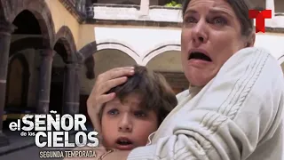 Detrás de cámaras de la baleada a doña Alba | Temporada 2 | El Señor de los Cielos