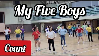 My Five Boys Line Dance| Maggie Gallagher | COUNT