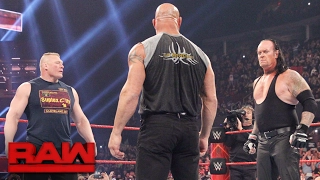 Brock Lesnar goes face-to-face with Goldberg and The Undertaker: Raw, Jan. 23, 2017