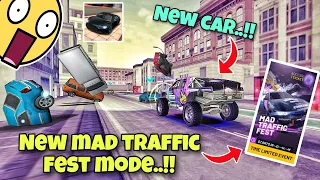 New mad traffic fest mode😱New car😍Extreme car driving simulator new update🔥