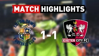 Luton Town 1  Exeter City 1 (18/3/17) EFL Sky Bet League 2 Highlights