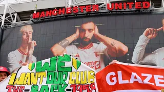 Man Utd fans protest against Glazers outside Old Trafford ahead of Premier League opening game