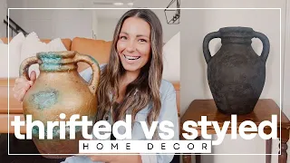 THRIFTED VS STYLED DECORATE WITH ME | Thrift haul and styling home decor on a budget.