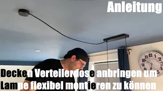 Decken Verteilerdose (Affenschaukel bauen) anbringen um Lampe flexibel montieren zu können Anleitung