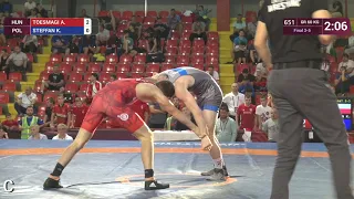 BRONZE GR - 60 kg: A. TOESMAGI (HUN) v. K. STEFFAN (POL)