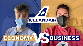 SHOCKING ECONOMY FOOD - Icelandair Business Class vs Economy battle