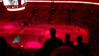 2010 WCF game 4 Blackhawks Intro and National Anthem