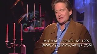 Michael Douglas The Game 1997 talks with Jimmy Carter