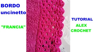 TUTORIAL BORDO VERTICALE UNCINETTO "FRANCIA" facile Ale Crochet