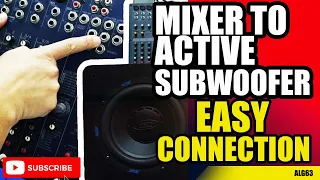 Paano magkabit ng active subwoofer audio mixing console?/How to connect active sub to mixer?